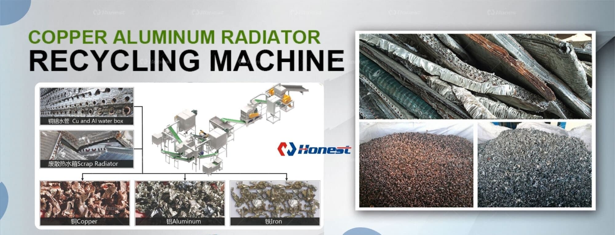 Air Conditioner Radiator Copper Aluminum Recycling Separator