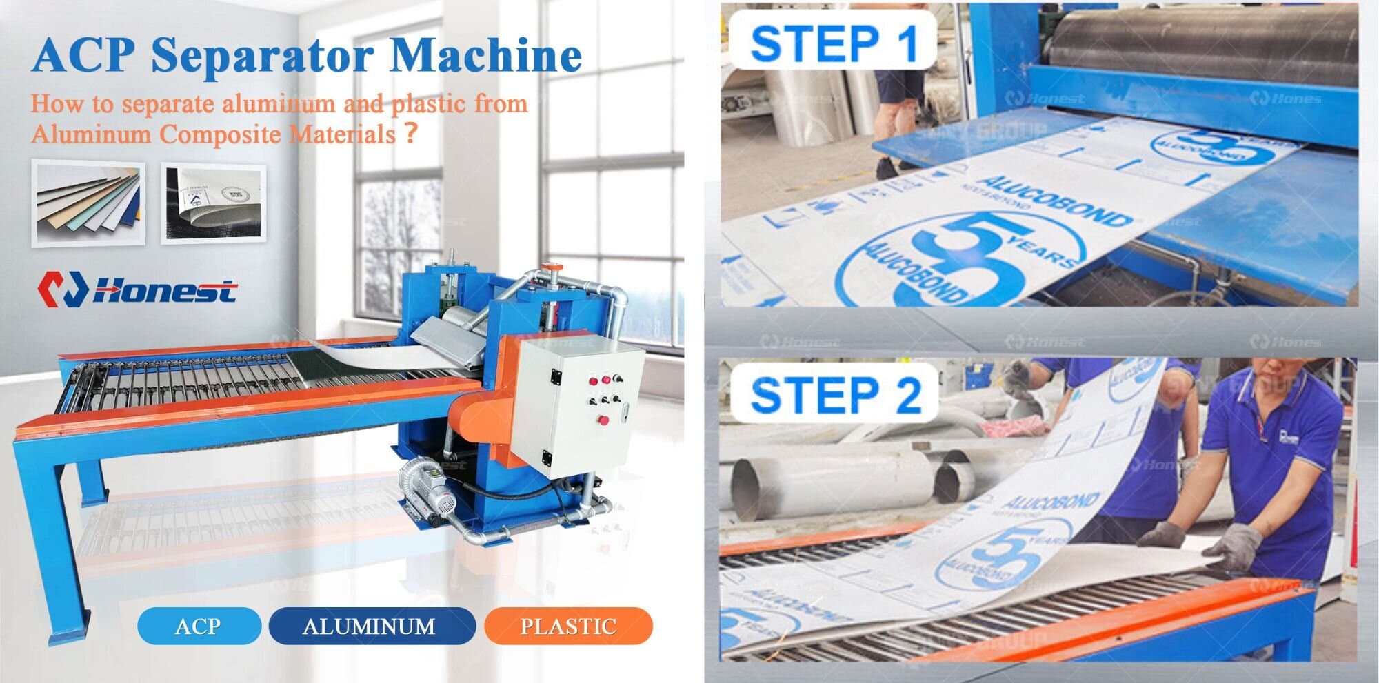 Aluminum Composite Panel (ACP) Stripping Machine