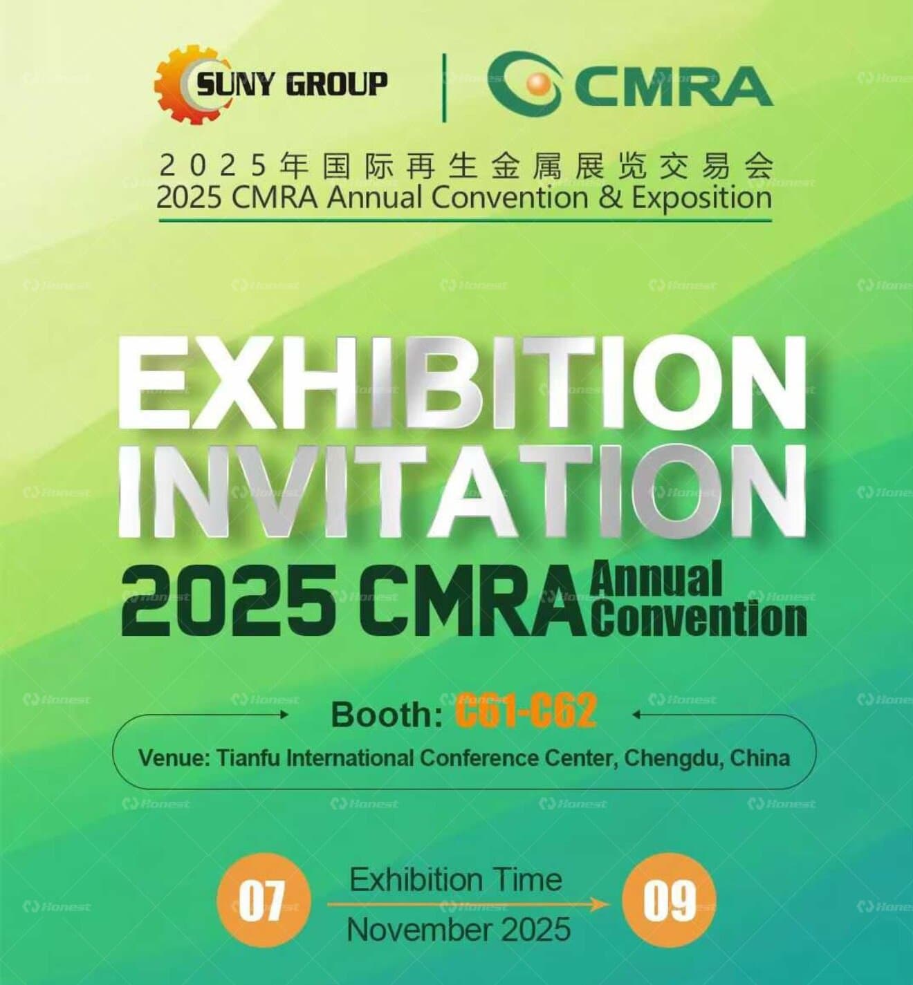 CMRA Chengdu 2025 Recycling Exhibition Meet Honest Team
