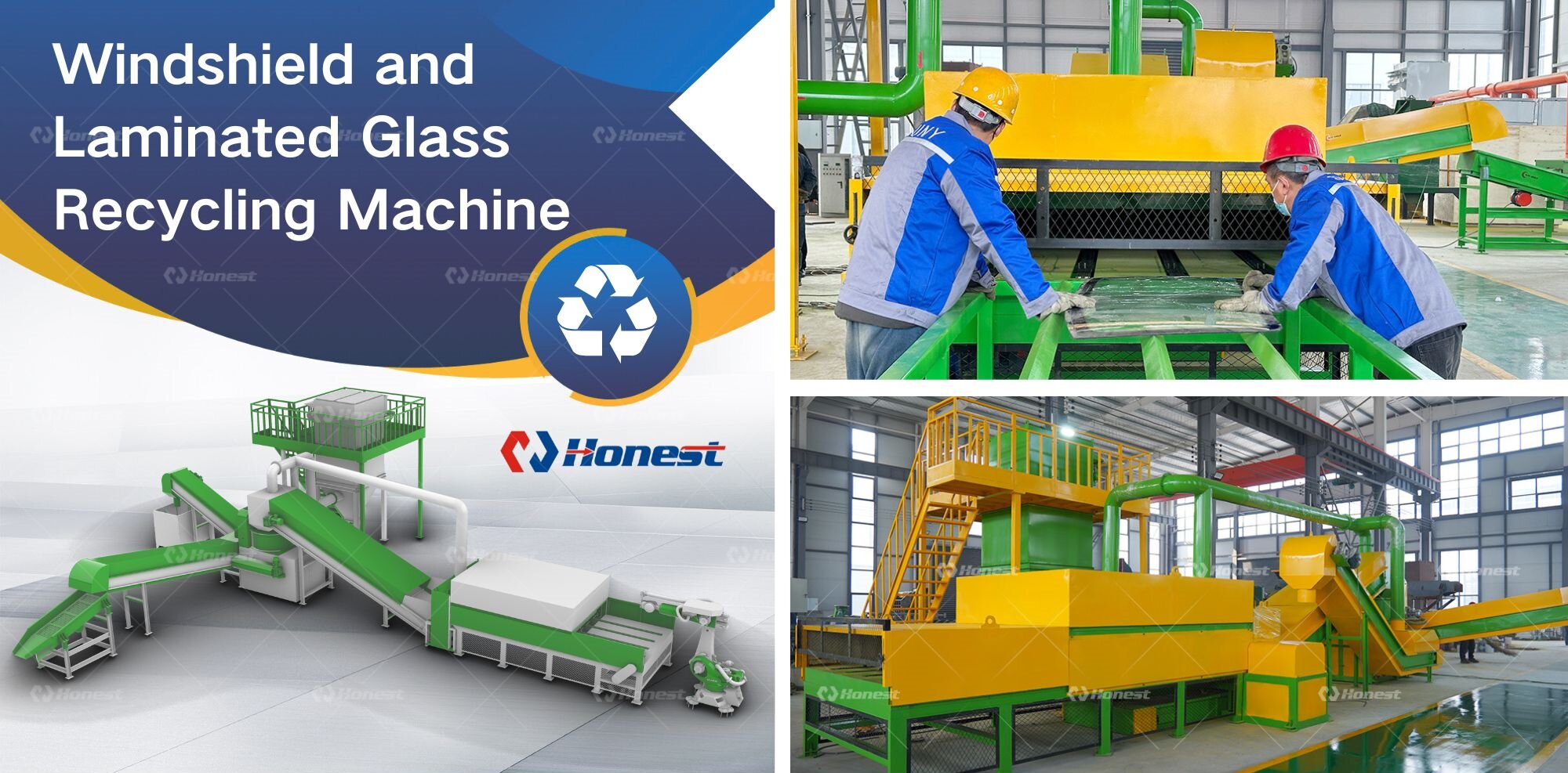 Windshield and Laminated Glass Recycling Machine