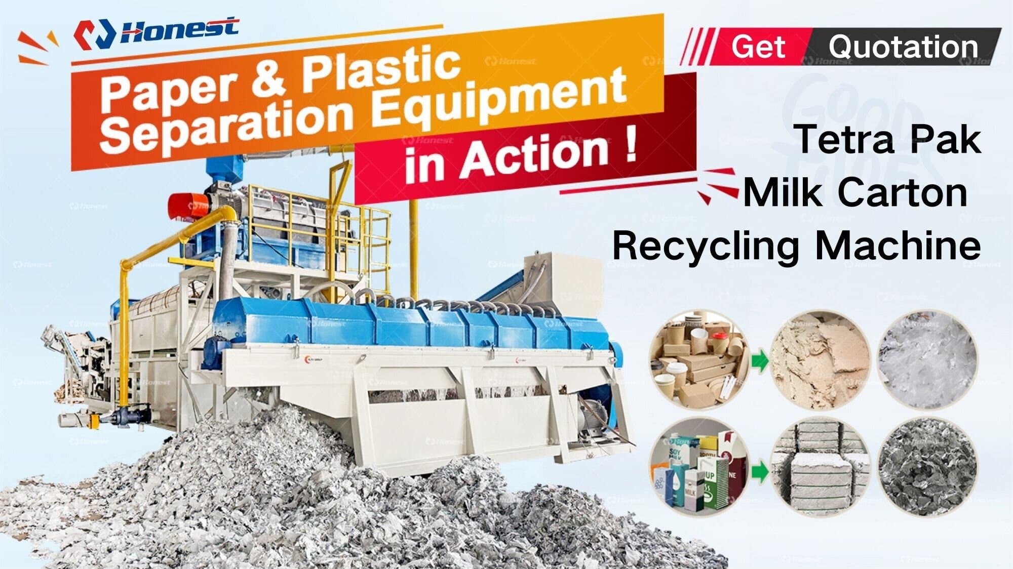 Modern Tetra Pak and Milk Carton Recycling Machine