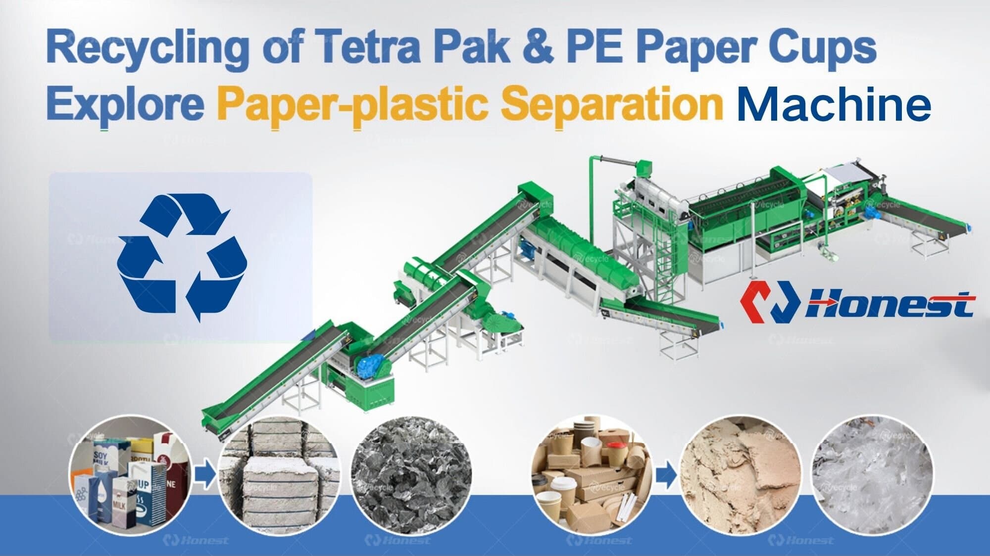 Paper Plastic / Tetra Pak Separation Recycling Machine