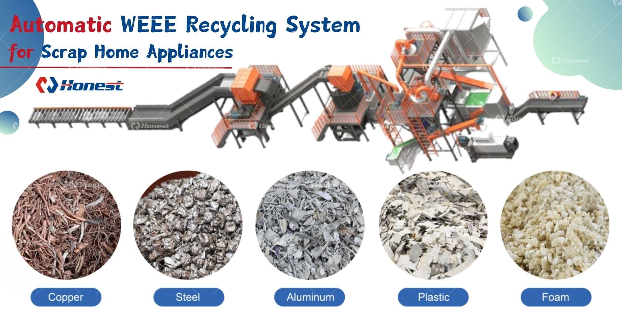 Automatic WEEE Recycling System for Scrap Home Appliances