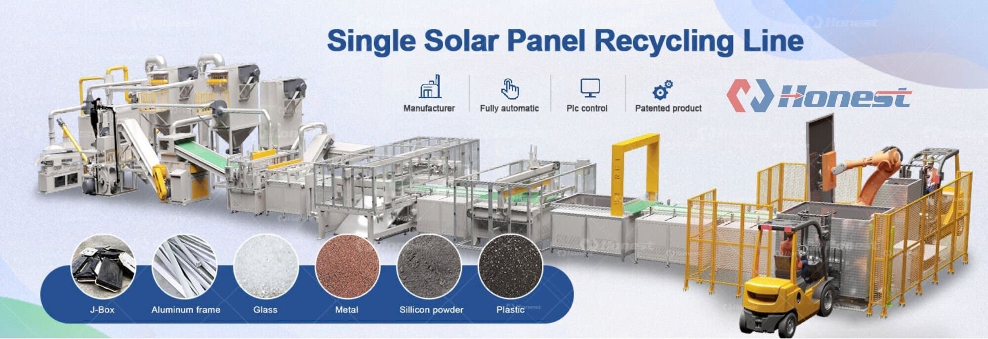Single-Glass Solar Panel Recycling Line