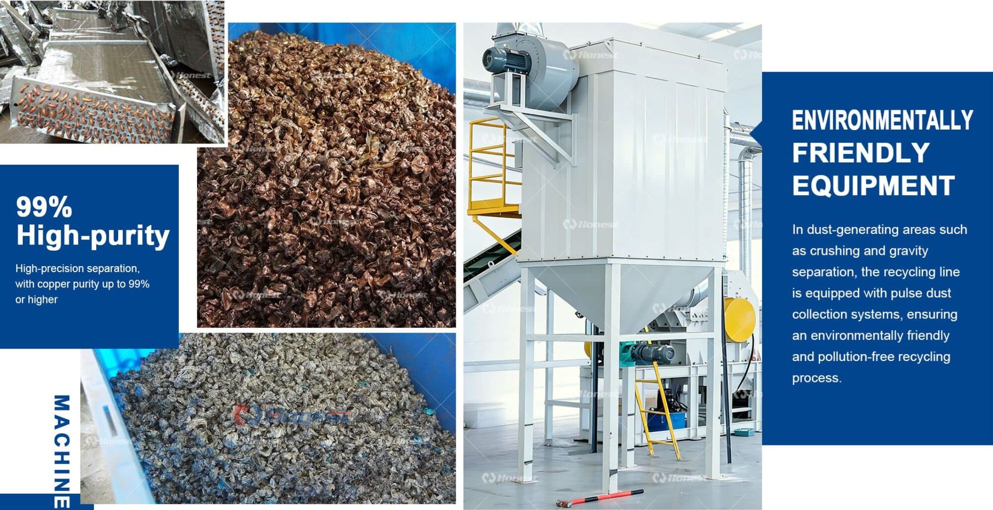 Key Operational Sequence of the Scrap Copper-Aluminum Radiator Recycling Line