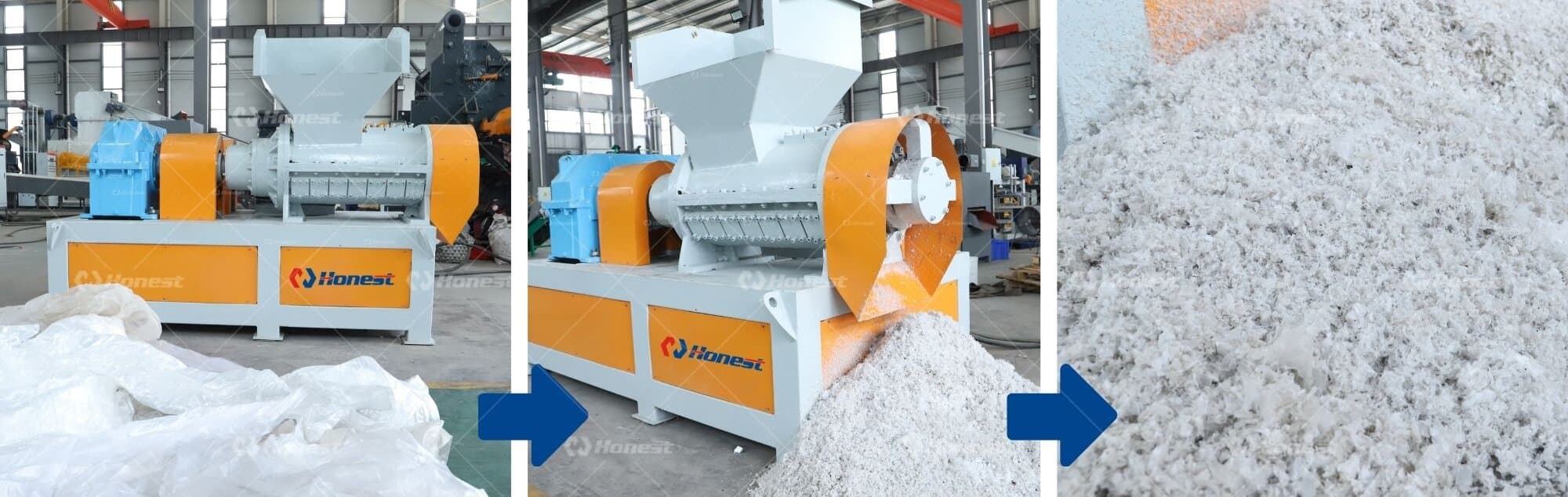 Spiral Shredder Machine for Low-Density Polyethylene