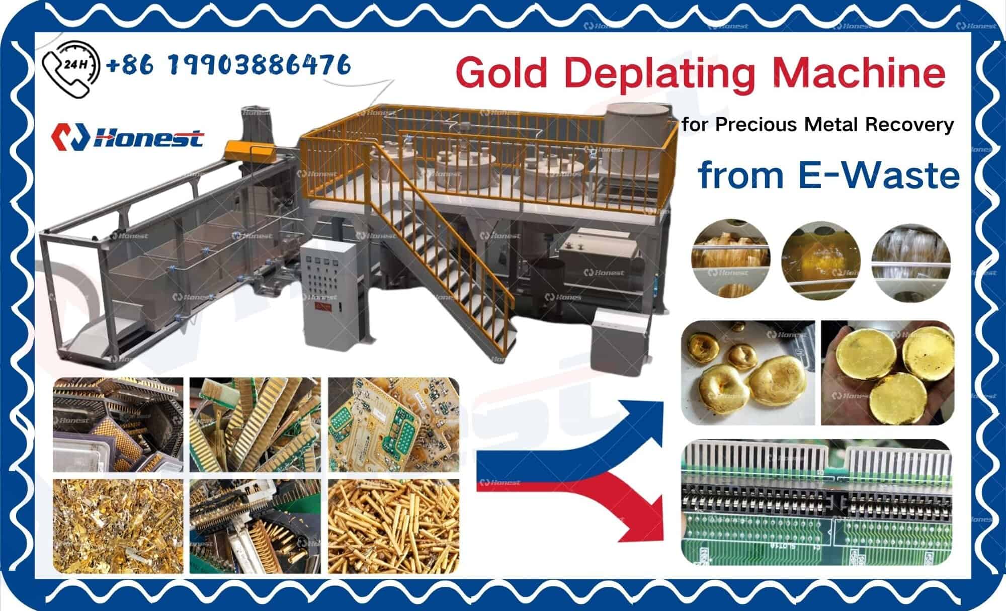 Surface Gold Deplating Stripping Machine