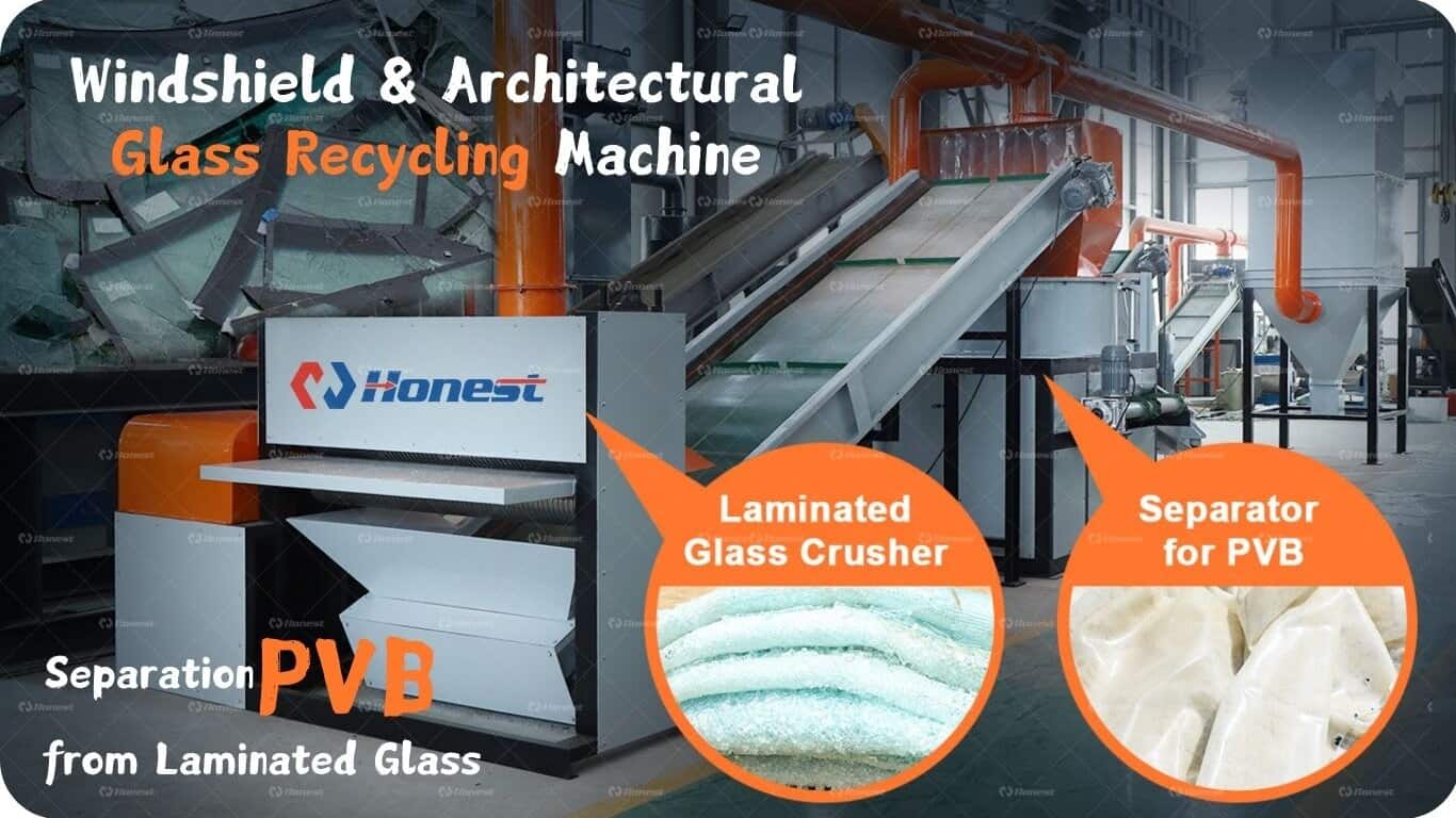 Windshield & Architectural Glass Recycling Machine