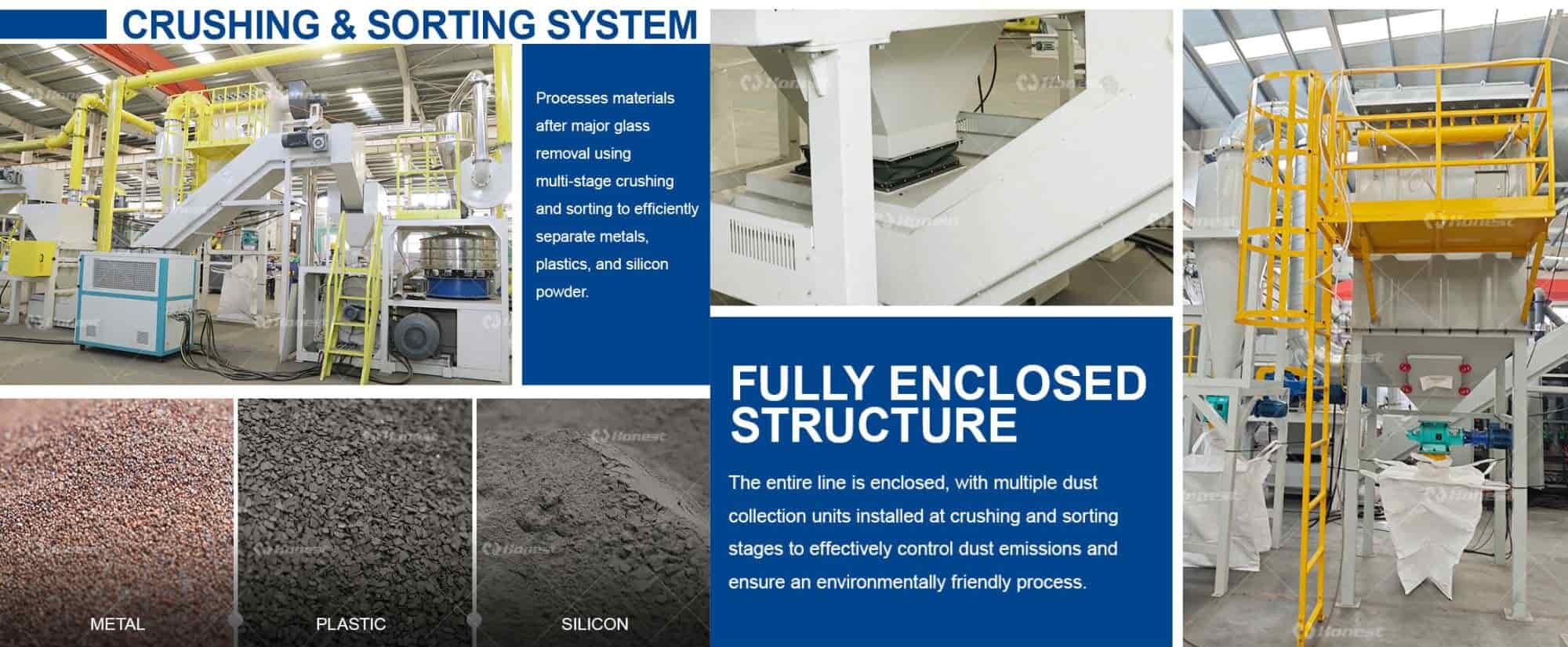 Bifacial PV Panel Recycling Machine Equipment Structure