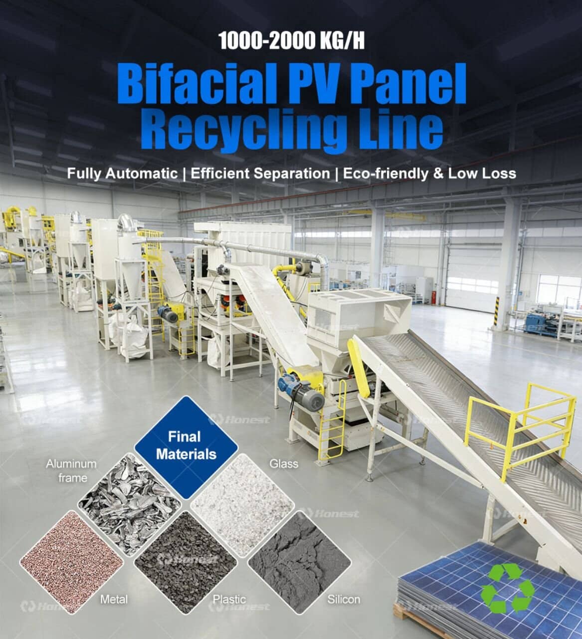 Bifacial PV Panel Recycling Machine