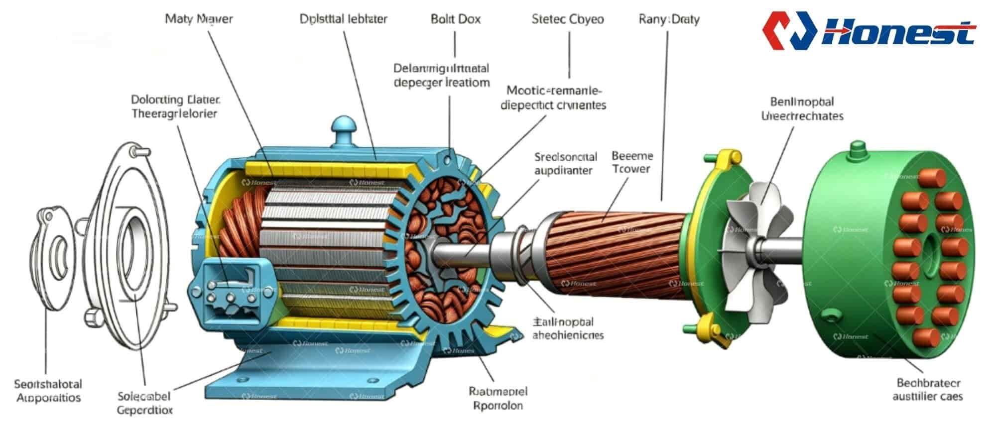 Motor Structure Diagram (Descriptive Version)