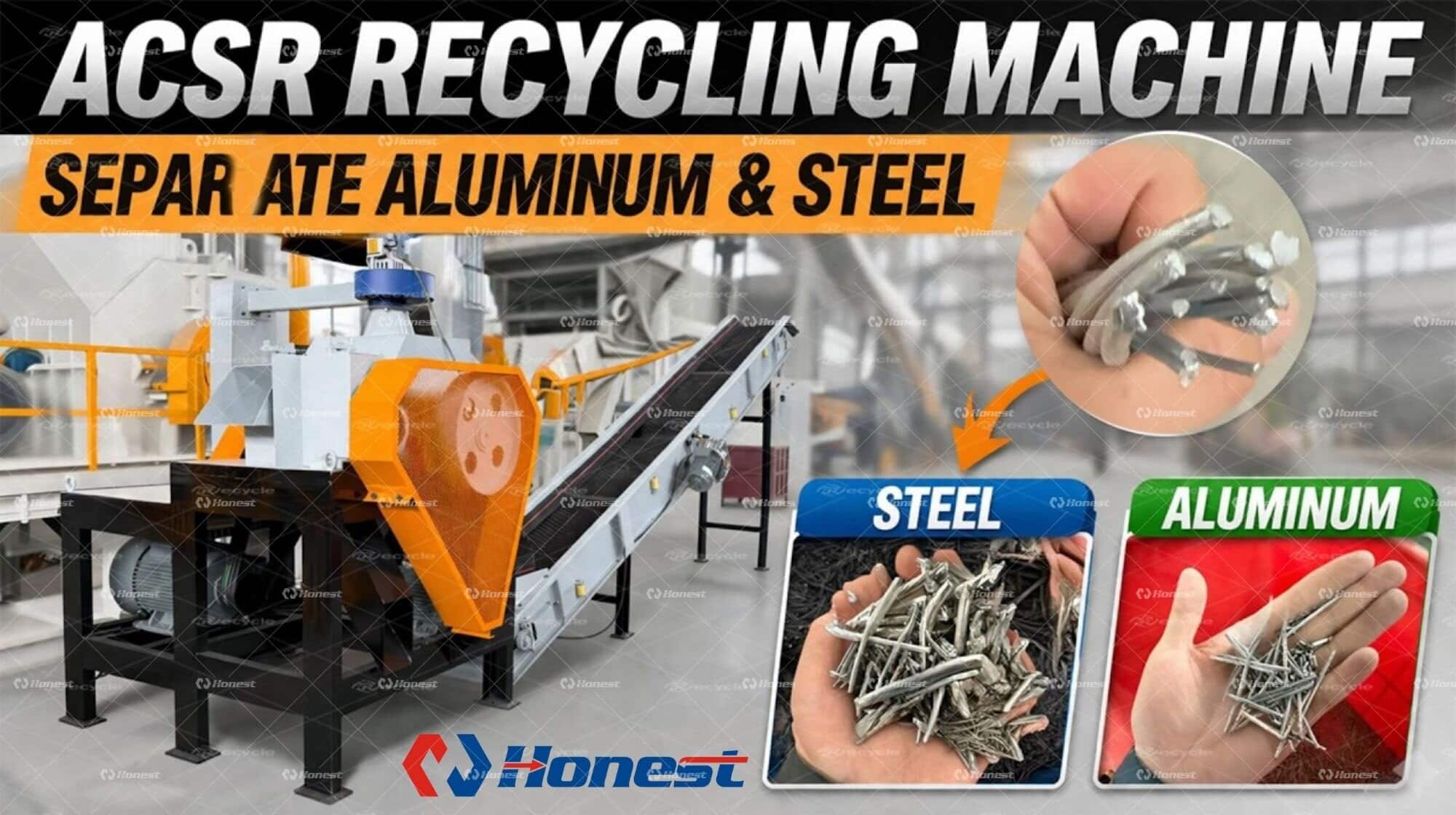 ACSR Aluminum Cable Shredding / Chipping Machine