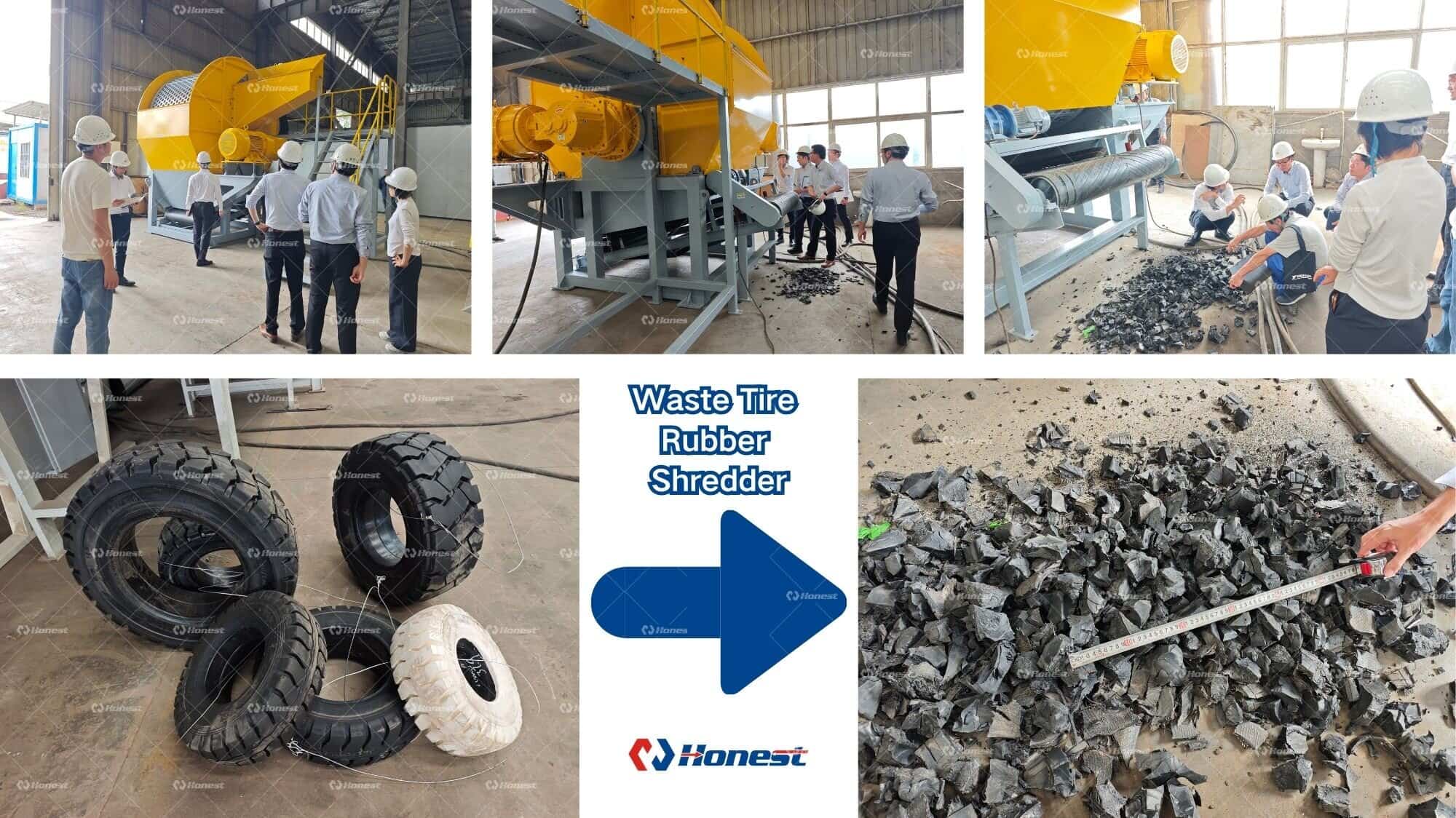 Waste Tire Rubber Shredder