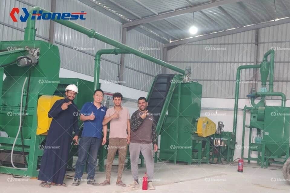 Waste Tire Recycling Equipment in Saudi Arabia Workshop