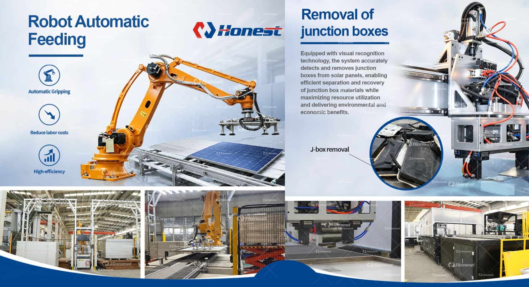 Single-Glass PV Module Recycling Line Structure