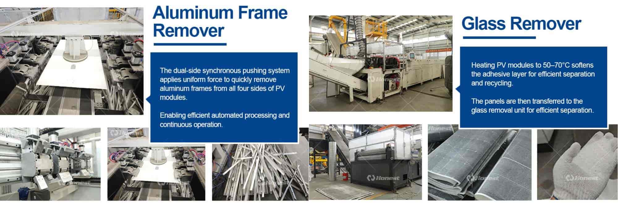 Single-Glass PV Module Recycling Line Structure