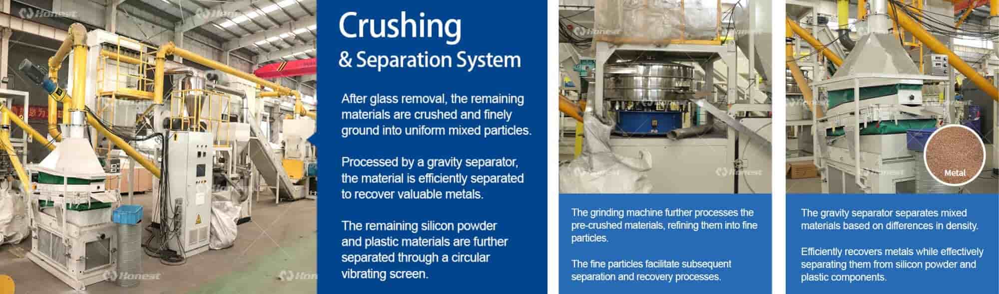 Single-Glass PV Module Recycling Line Structure