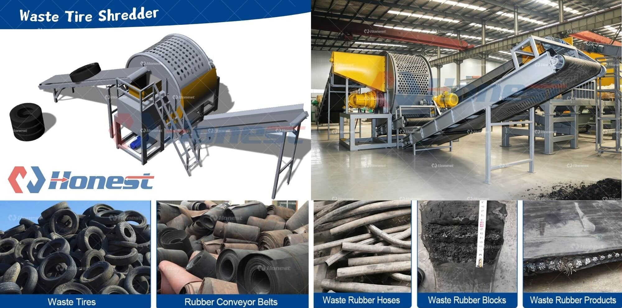 Waste Double Shaft Tire Shredder