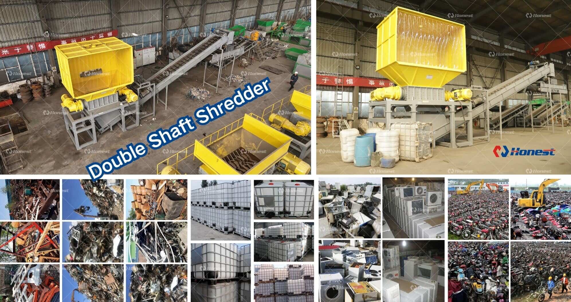 Double Shaft Shredder for Waste Recycling