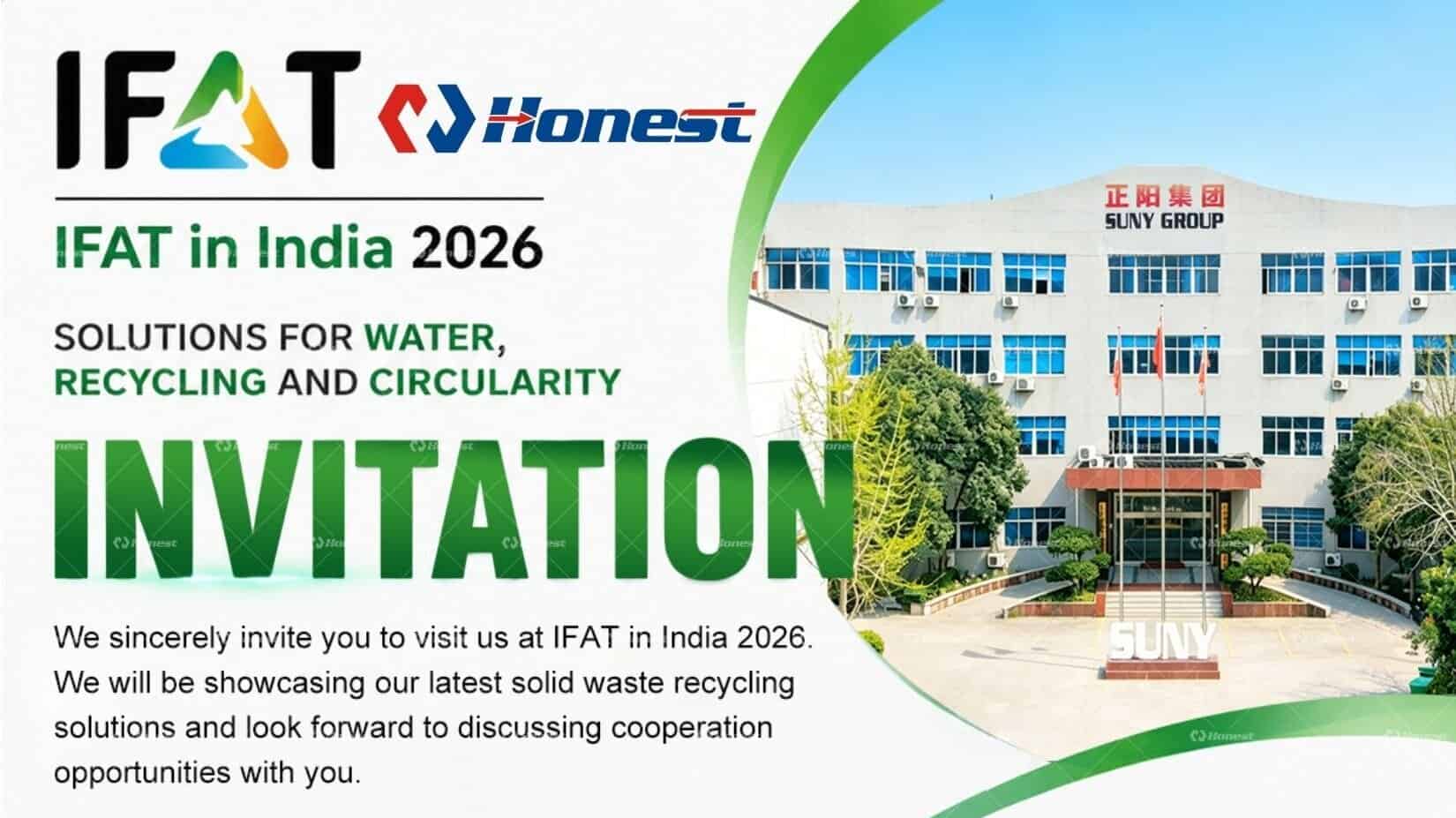 Henan Honest to Showcase Recycling Solutions at IFAT India 2026