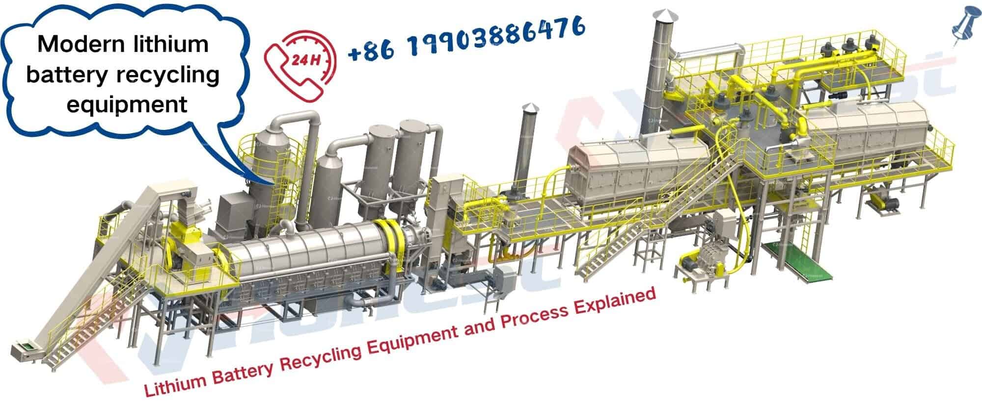 Modern lithium battery recycling equipment