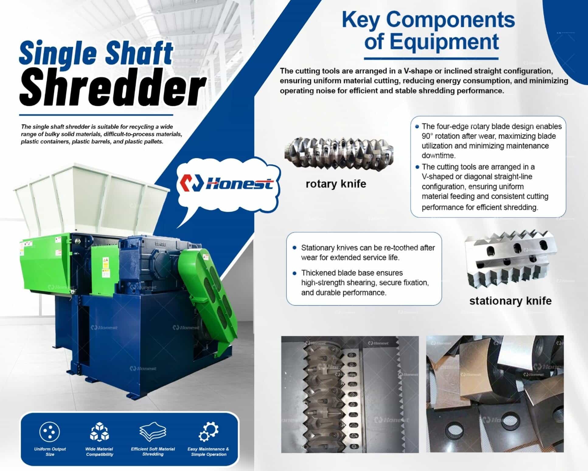 Single Shaft Shredder Machine