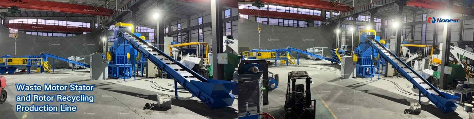 Electric Motor Stator Rotor Recycling and Processing Line