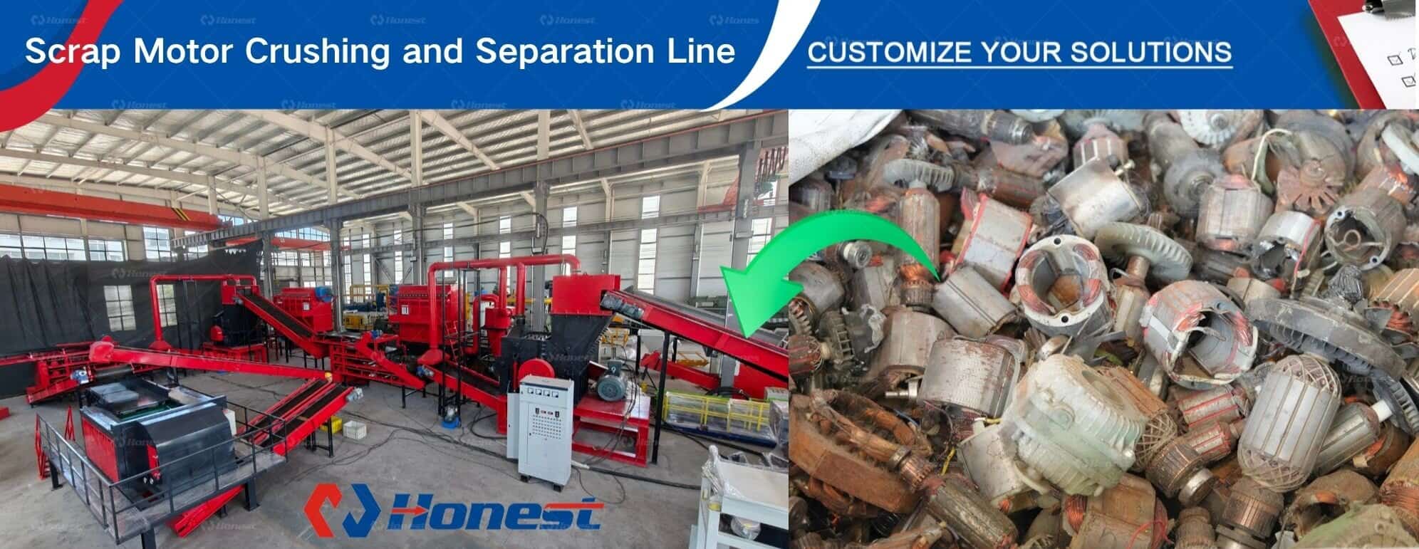 Scrap Motor Recycling Machine for Stators and Rotors