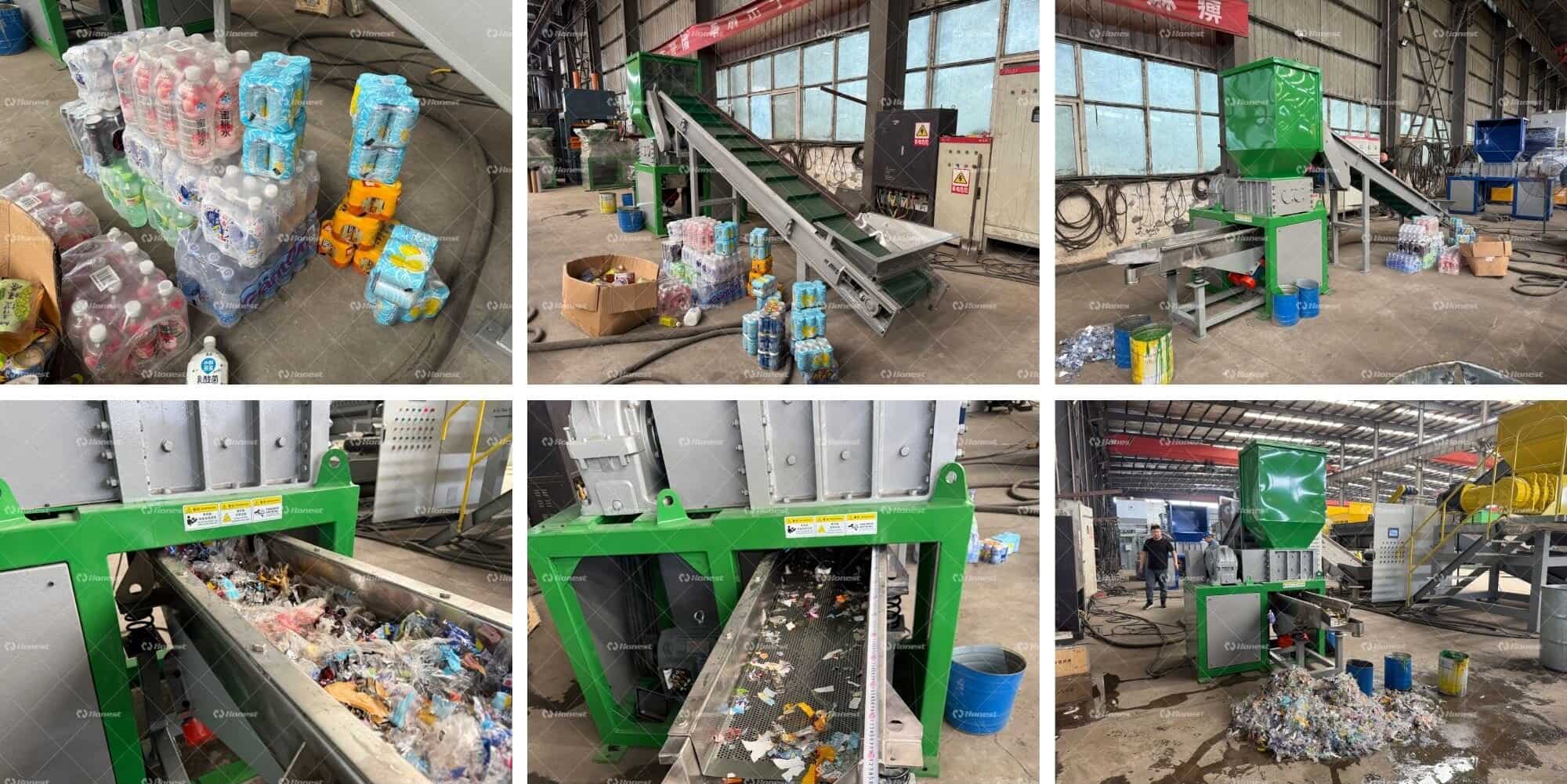 Shredder for Liquid Filled Bottles and Cans