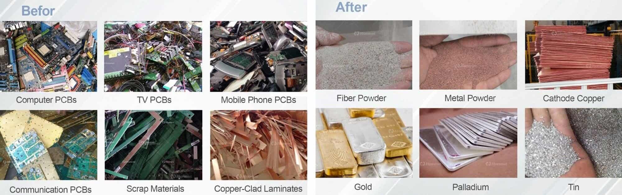 PCB recycling equipment can recycle materials
